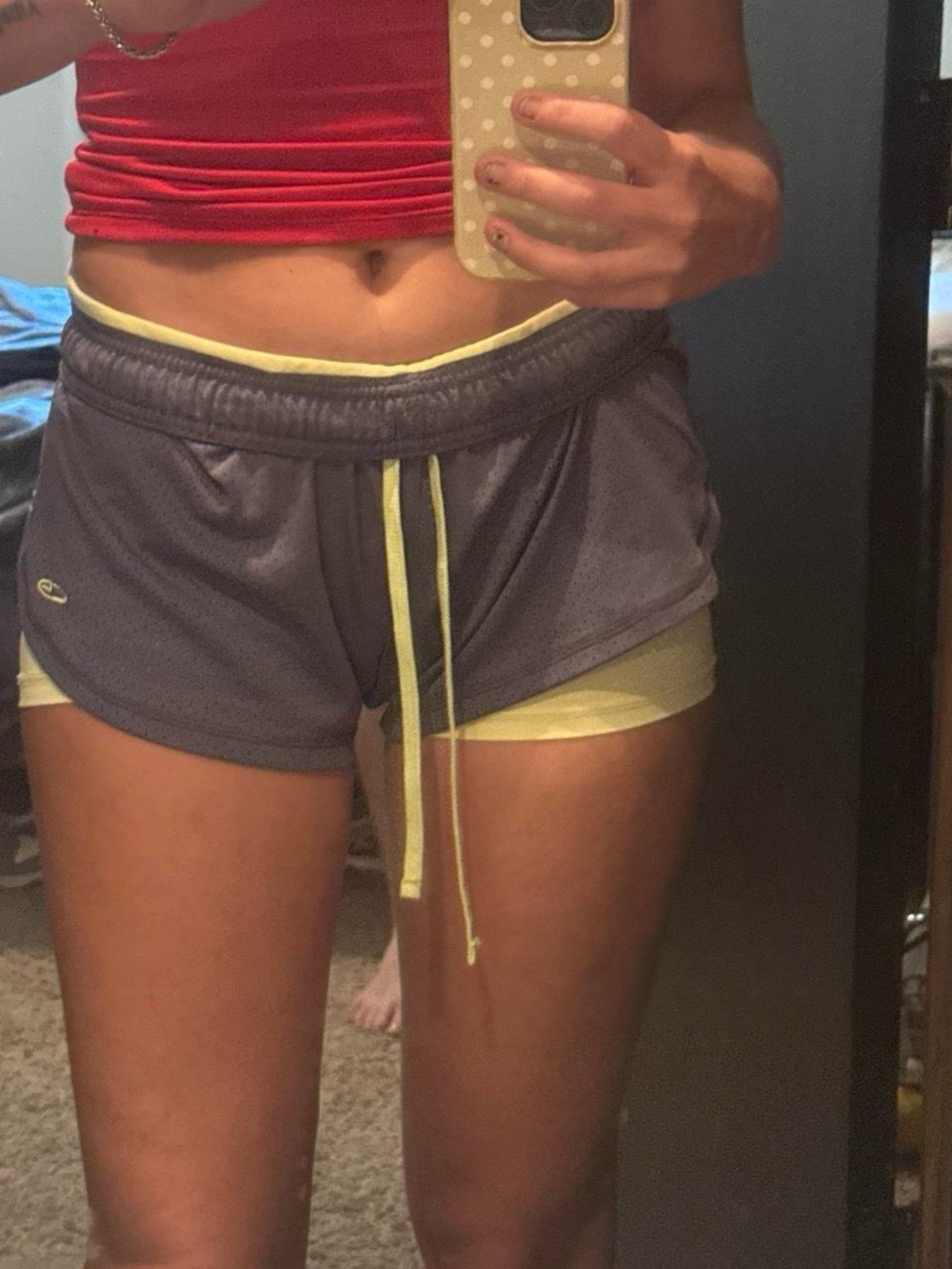Champion Athletic Shorts in Grey and Yellow